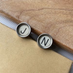 CUFFLINKS Monogram Vintage Typewriter Keys NEW